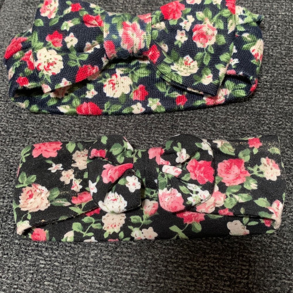 Mom and me matching floral headbands